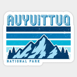 Auyuittuq national park retro vintage mountains Sticker